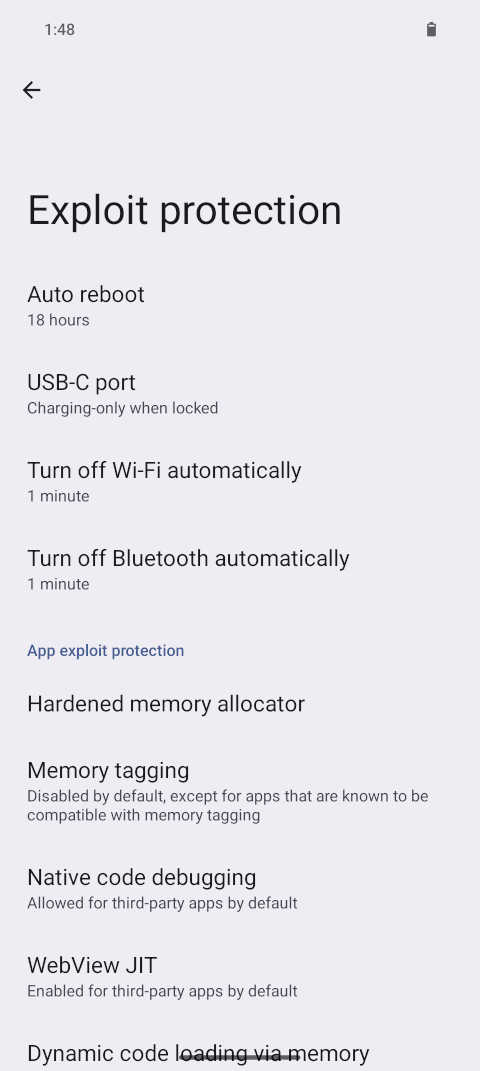 Device unlock settings